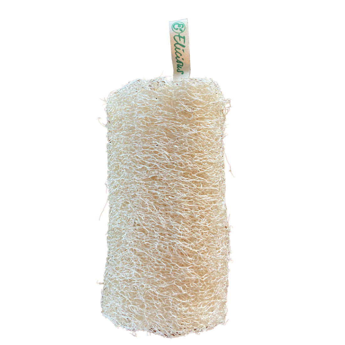 Composteerbare Loofah body scrub rol, geschikt als peelingrol voor een mooie, egale huid, maar ook erg geschikt om je voeten zacht en mooi te houden. Afmeting: +/- 10 x 14 cm .